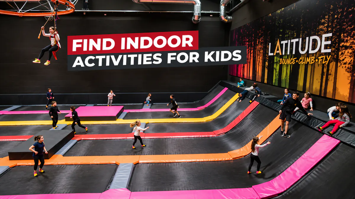 Indoor activities for kids in Tirana at a trampoline and adventure park