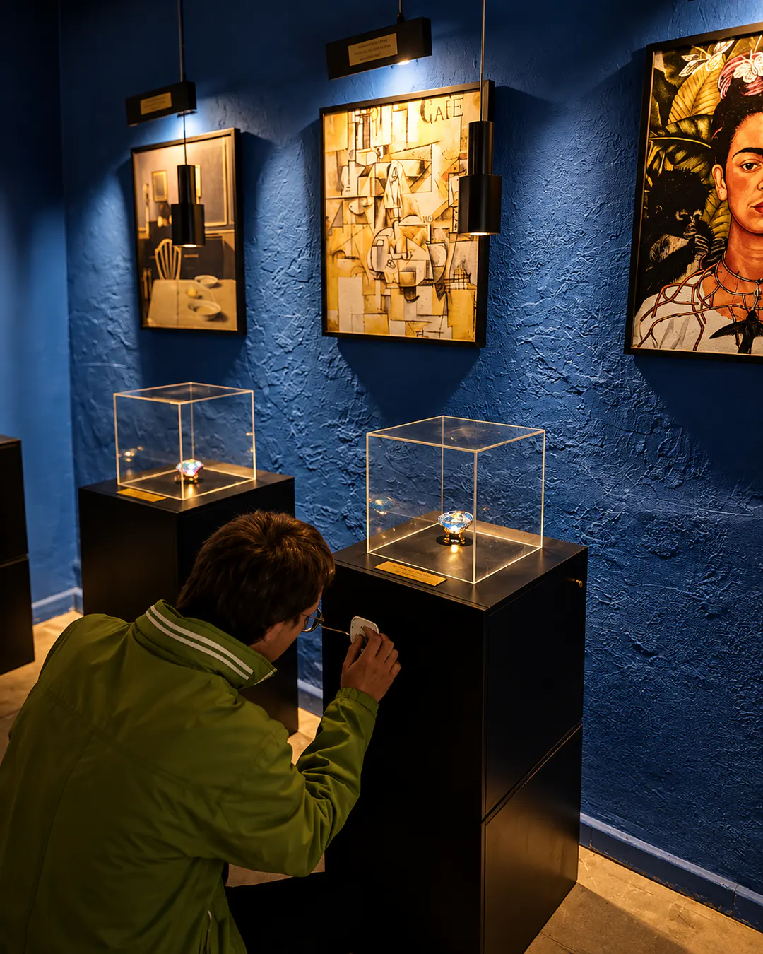 Art Gallery puzzle and hidden diamond challenge at Tirana Escape Room